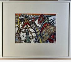 Alois Carigiet Kunstdruck gerahmt