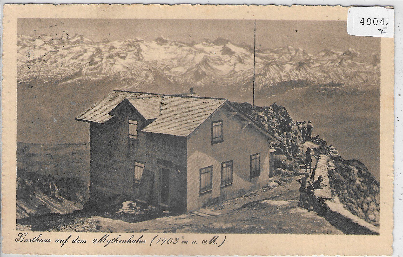 Cartoline postali: Gasthaus auf dem Mythenkulm – Usato da Ettingen venduto da Kartenplanet