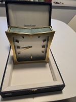 Tischuhr Jaeger-LeCoultre goldfarben mit Originalbox