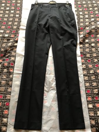 Pantalon droit Sandro, marine foncé, T.38, laine polyester