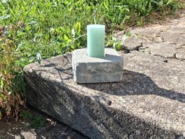 Kerzenhalter aus Naturstein