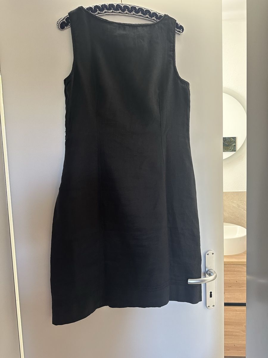 Vestiti: Schwarzes Sommerkleid Gr.40 aus Leinen – Usato da Langnau aA venduto da Camelia14 3