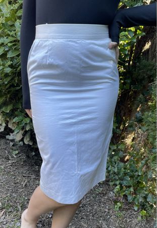 Gonna Escada tubino cotone satinato bianca - Taglia 38