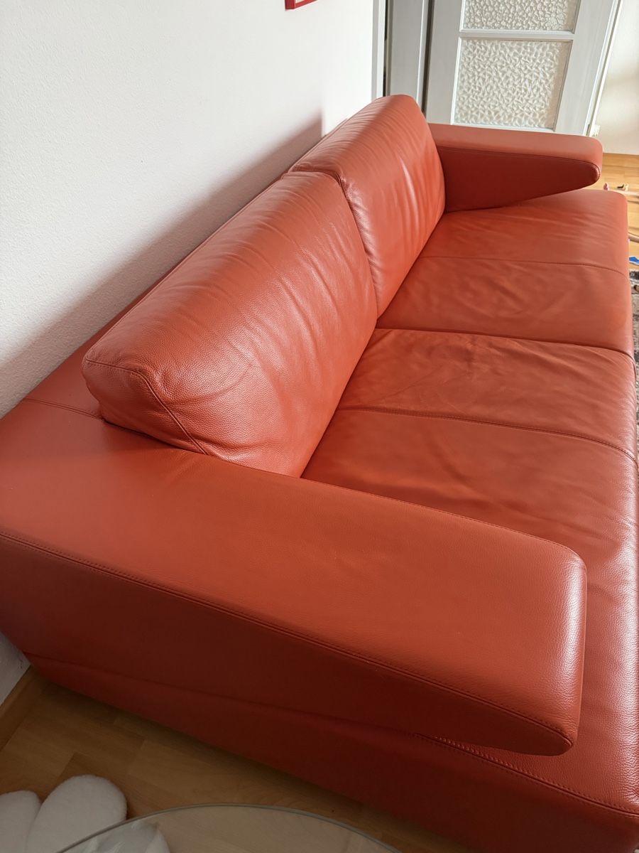 Sofas: Canapé Arketipo cuir orange  – Gebraucht aus Bulle von Lamontagne66 2