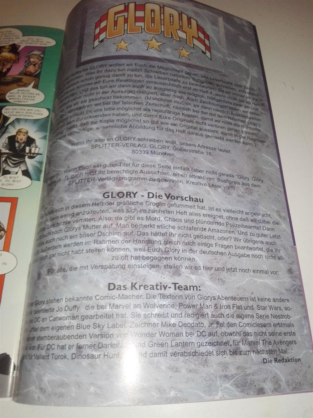 Fumetti: Glory #2   (Deutsch)                                © '1999 – Usato da St. Gallen venduto da elkapone 6