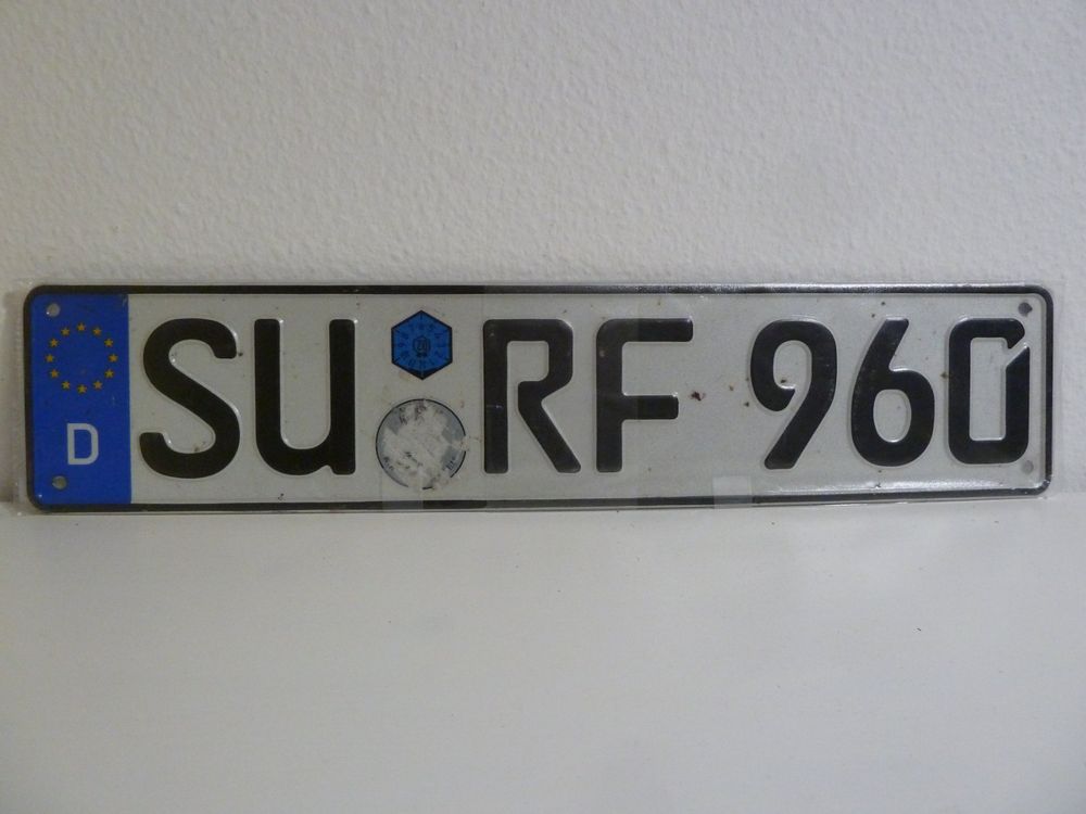 Elegantes Su Kfz Kennzeichen Ebenbildnull