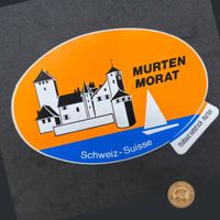 Murten Morat Aufkleber, Schweiz Suisse – Schloss & Segelboot