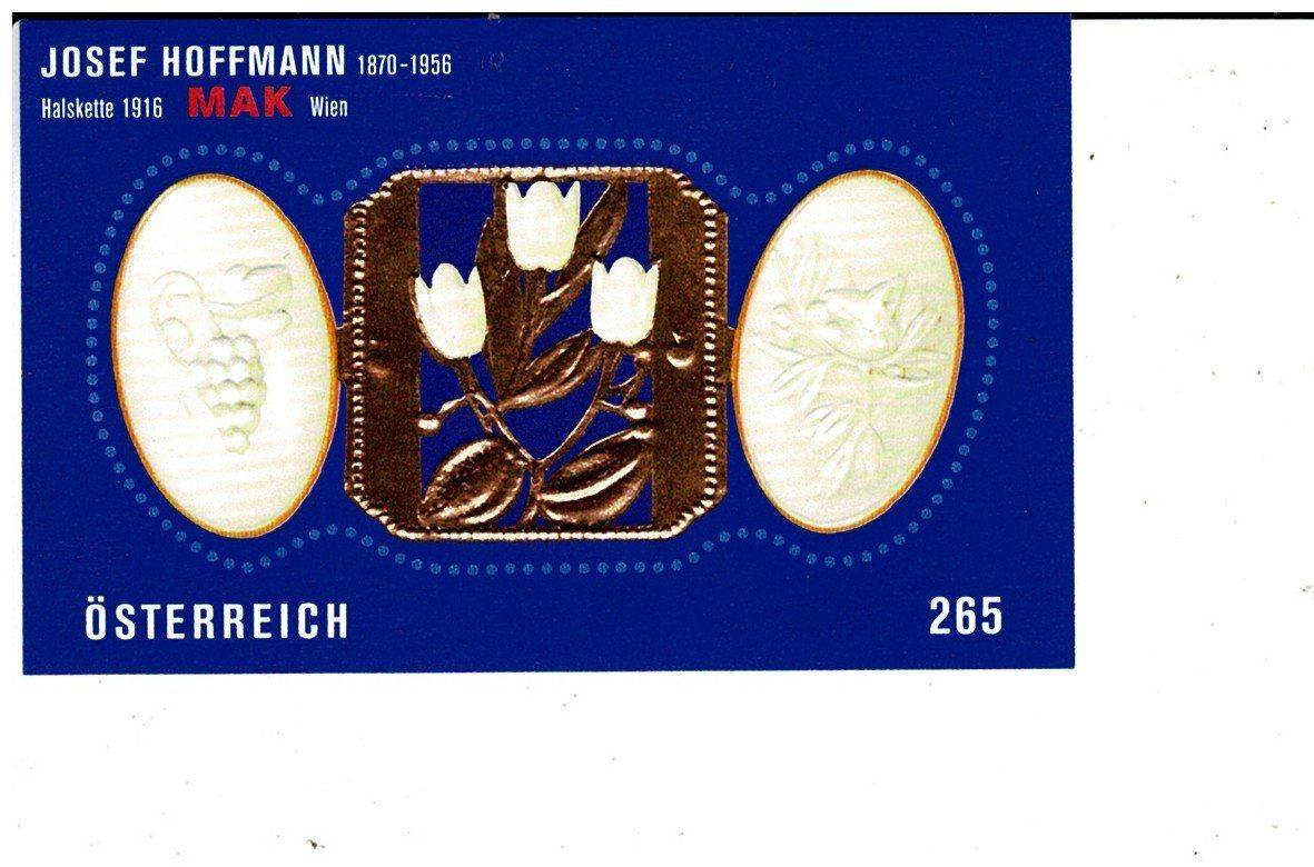 Tutti i francobolli: Josef Hoffmann 1 KB Relief Gold ** – Nuovo (secondo la descrizione) da Lausanne venduto da Whorvath
