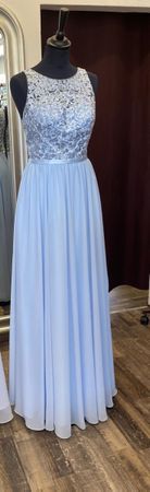 Festliches Sommerkleid in Hellblau mit Spitze, Gr. 38 NEU