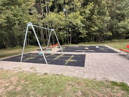 Kinderschaukel Metallgestell mit zwei Sitzen gebraucht