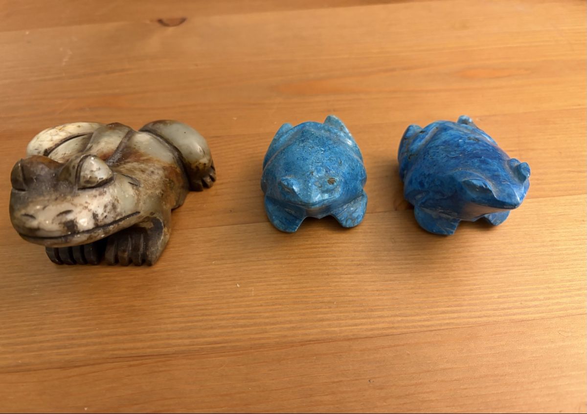 Figuren: 3 Frösche aus Stein – Gebraucht aus Hochfelden von larson27 1