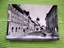 AK Zurzach Schwertgasse,Hotel Rad,Esso, Kirche ungelaufen