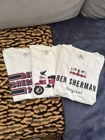Ben Sherman T-Shirts Grösse M 3er Pack weiss