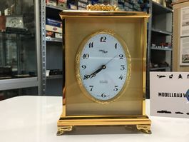 IMHOF Tischuhr, vergoldet, Swiss Quartz