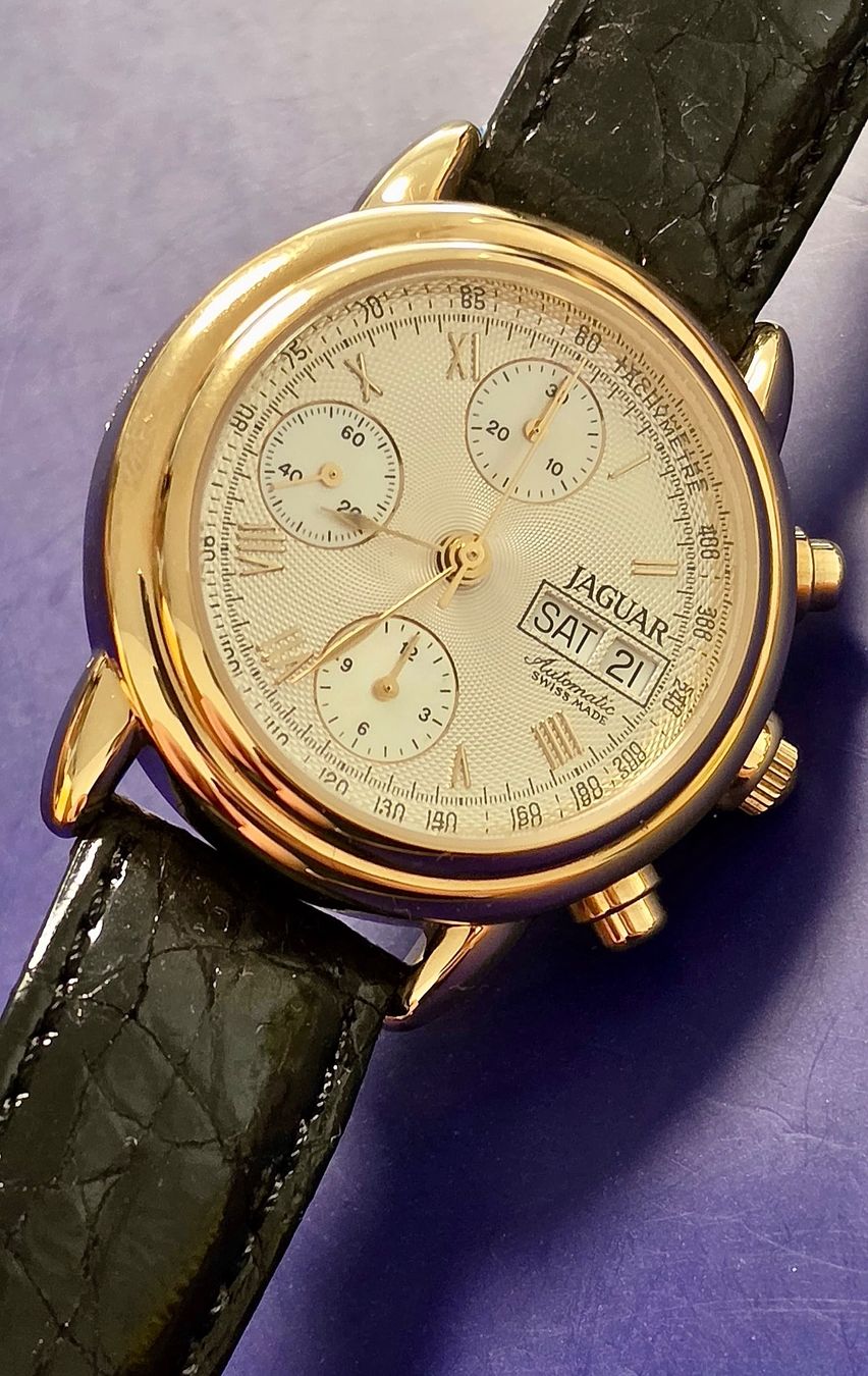 Jaeger-Lecoultre Orologi: JAGUAR AUTOMATIC CHRONOGRAPH  VALJOUUX ETA 7750 – Usato da Neftenbach venduto da Taschen-Uhren 7