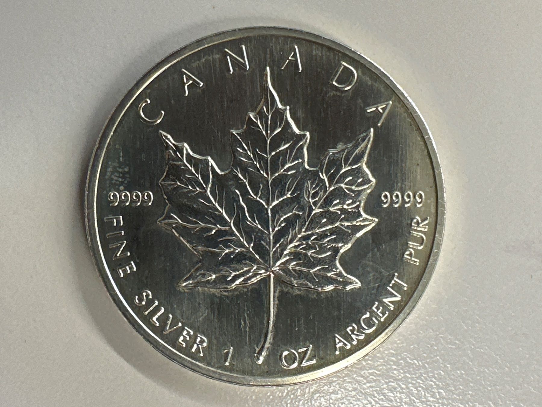 Alle Münzen: 1 Unze Silber Canada Maple Leaf 1989 – Neu (gemäss Beschreibung) aus Herisau von herau