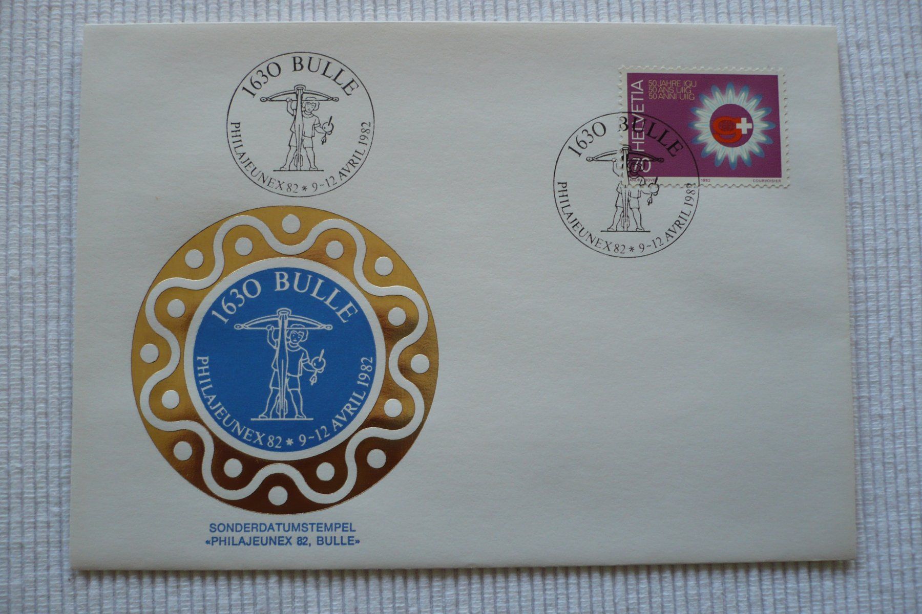 Alle Briefmarken: 1982 PHILAJEUNEX 82, Bulle – Gebraucht aus Zürich von saltandpepper008