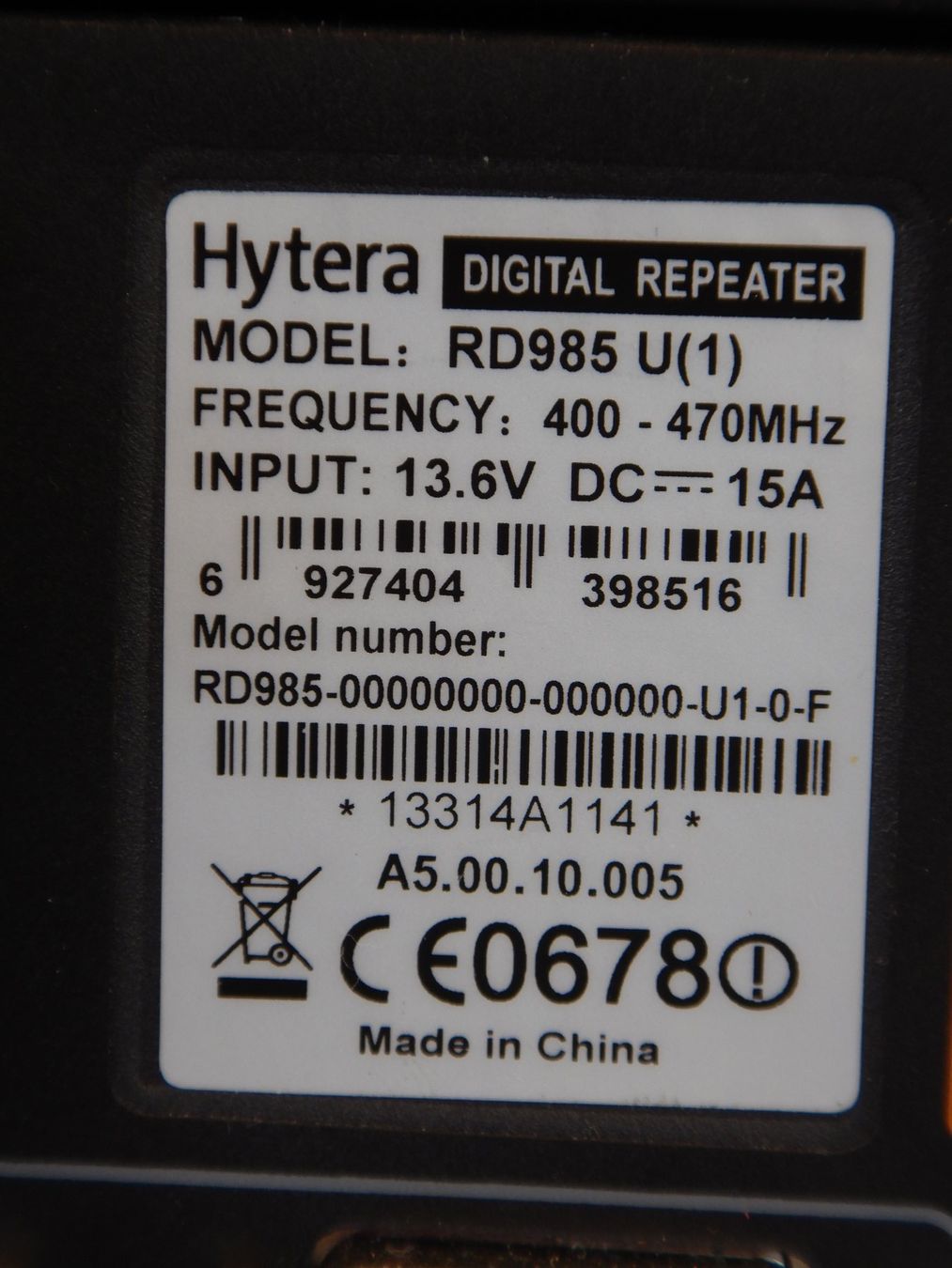 Hytera Funktechnik: Hytera DMR-Relais RD985U - defekt – Defekt aus Cham von Qrl 5