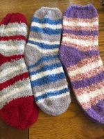 3x Kuschelsocken - flauschig weich-Wohlfühlen- Zeit für Dich