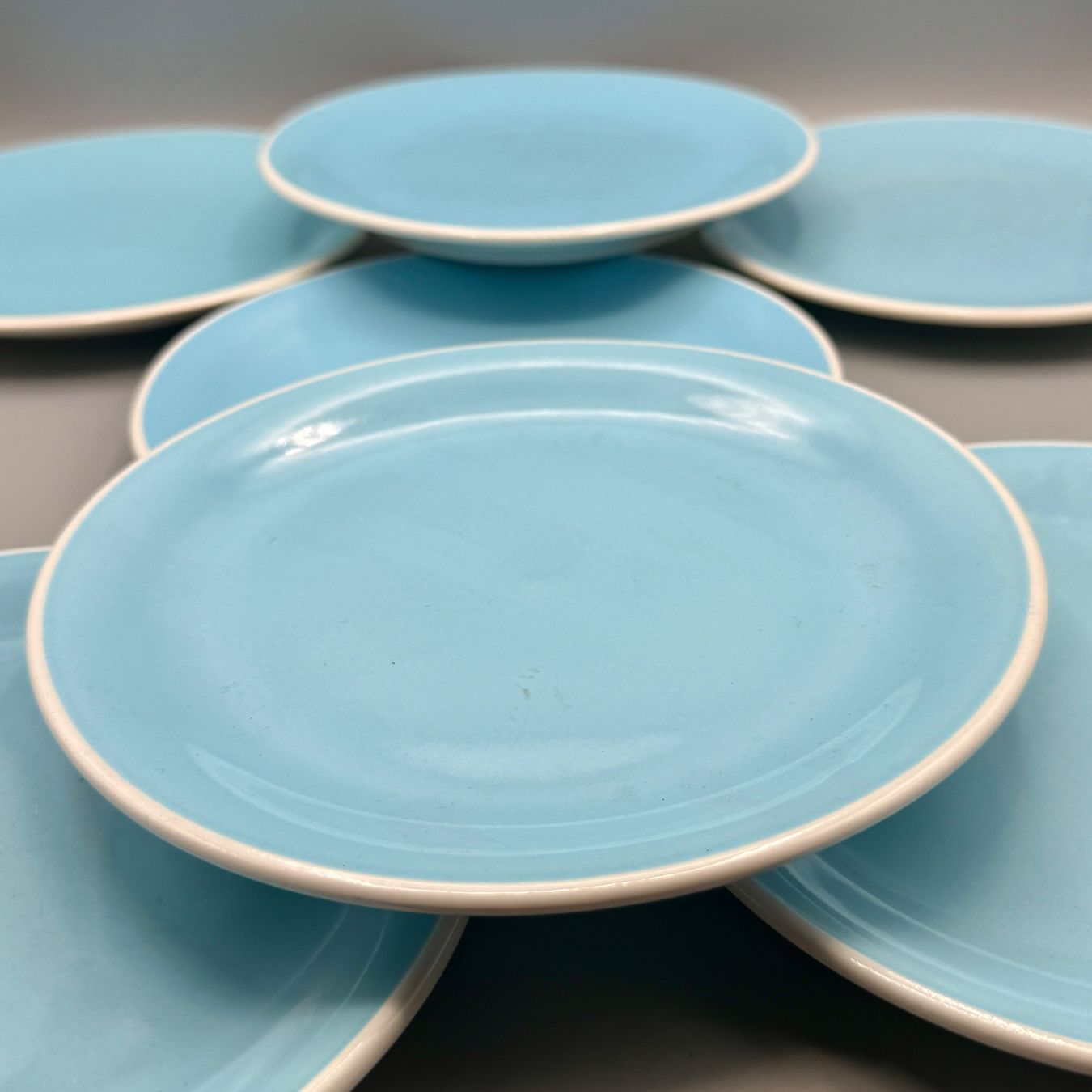 Rössler Teller: 7 Dessertteller  Rössler Blau 19cm – Gebraucht aus Ueberstorf von Brocandi 6