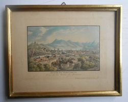 Luzern. Kolorierte Aquatinta von ca 1840.