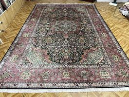Seidenteppich XXL 345*245cm handg.frisch prof.gewaschen