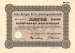 Gebr. Krüger & Co AG, Berlin - 1928