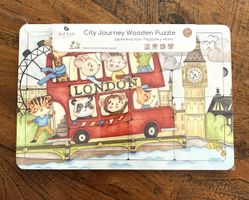 Neues Holz Puzzle "City Journey" Kinderspielzeug ab 3 Jahren