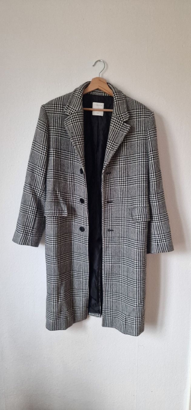 Sandro Cappotti: Sandro Paris Wool Blend Check Coat – Usato da Zürich venduto da yoooh