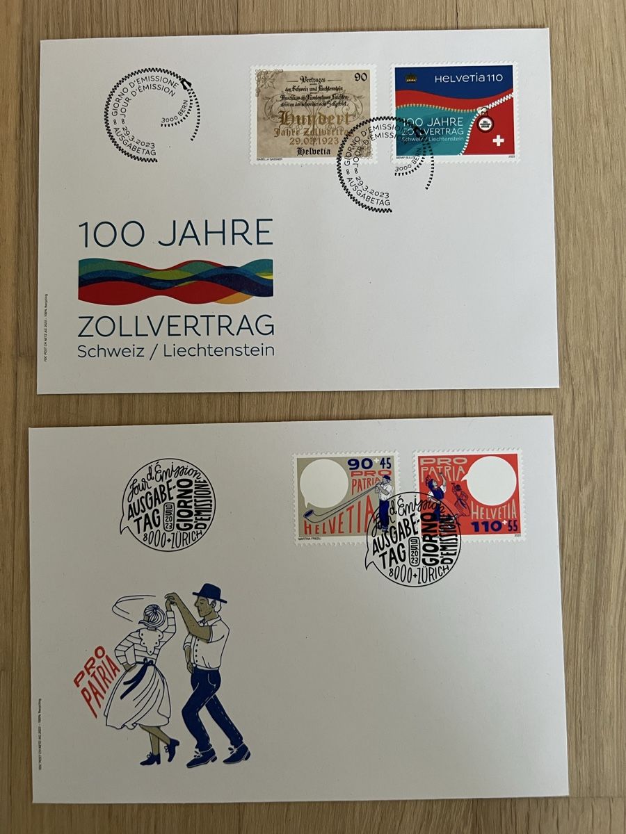 Tutti i francobolli: 16Stk. CH FDC von 2023 – Usato da Braunau venduto da Desil2511 6