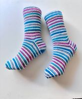 Fröhliche Ringelsocken, handgestrickt , Grösse 38-40