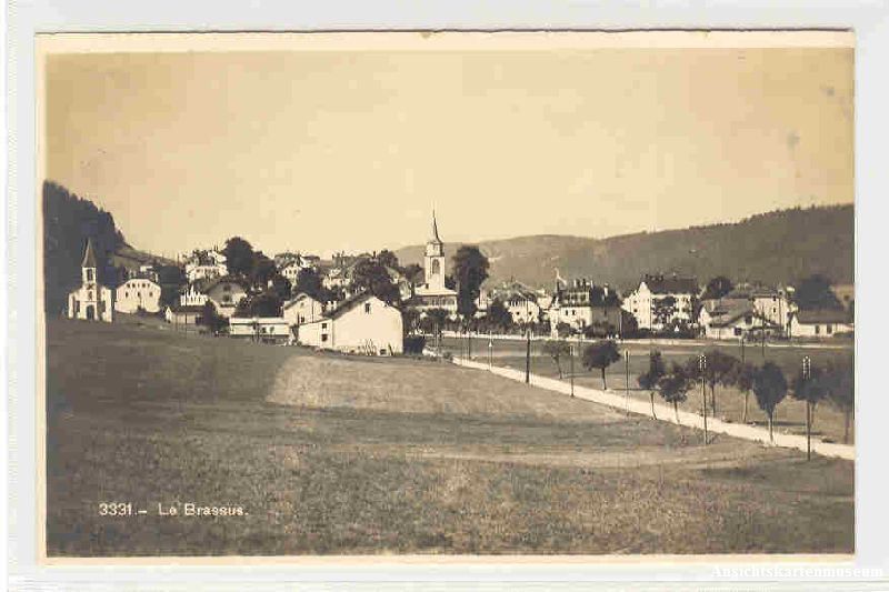Cartoline postali: Le Brassus - Dorf + ca. 1915 – Usato da Emmenbrücke venduto da teestube