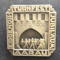 Eidg. Turnfest Aarau 1932 Jubiläum Medaille Abzeichen Badge