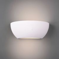 Wandleuchte, Weiss, 25 cm x 9 cm, Gips