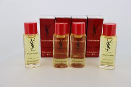 4x YSL Pour Homme 7ml Miniatur EDT Vintage NOS OVP