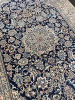 Original Perser Teppich Nain mit Seide