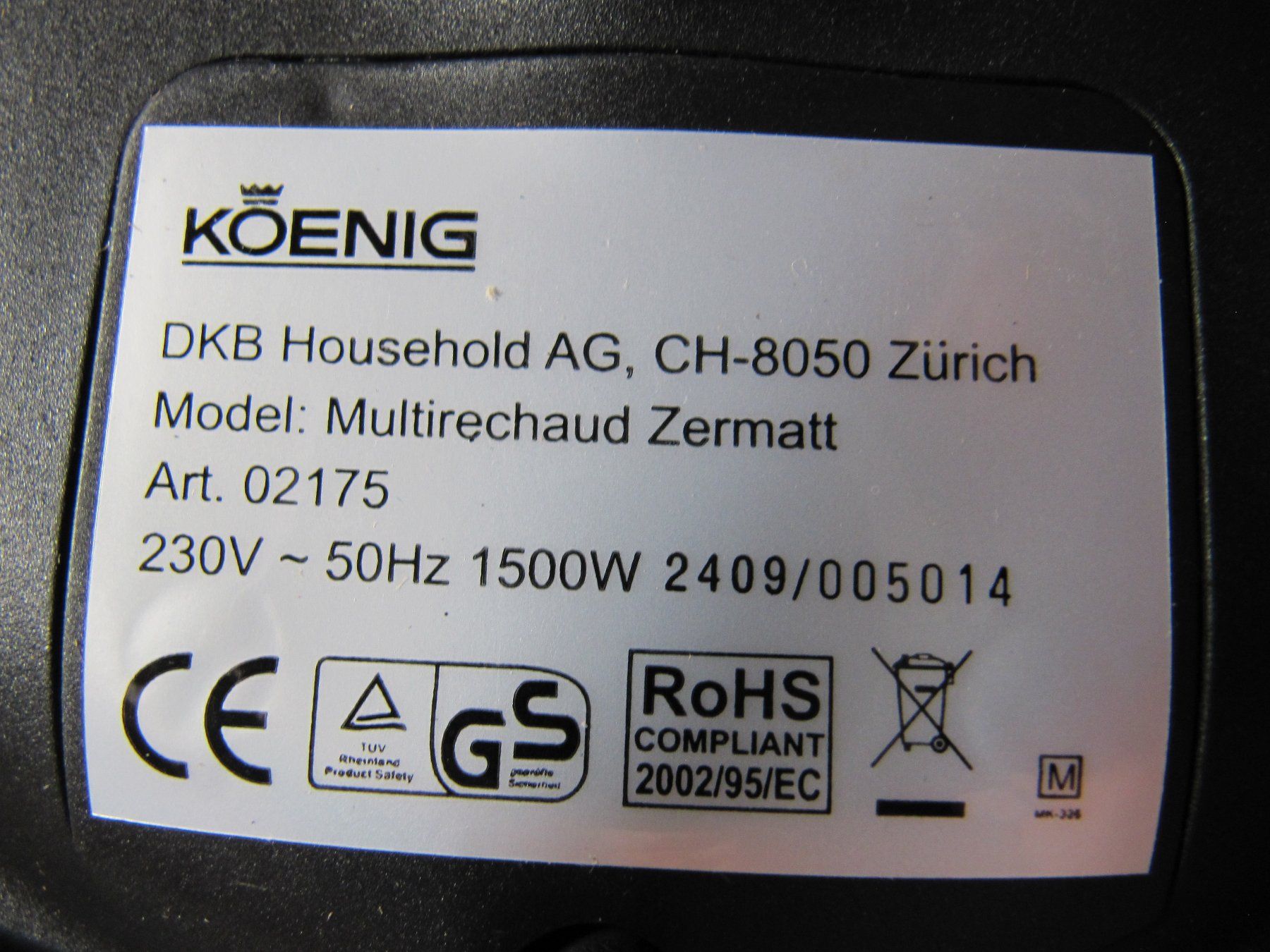 Sigg Appareils de cuisine: Multirechaud Koenig silber -  Fonduerechaud – Neuf (Voir description) à Würenlos par AustralisZ 3