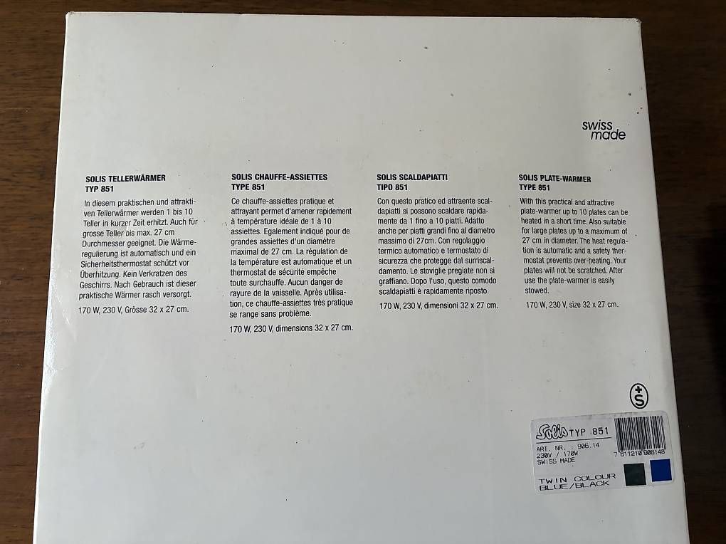 Elettrodomestici da cucina: Tellerwärmer Solis  – Usato da Brugg AG venduto da nuv_srm8 1