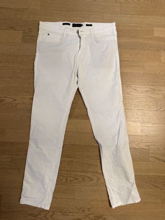 Massimo Dutti Herren Hose, weiss, Slim Fit, Grösse 42