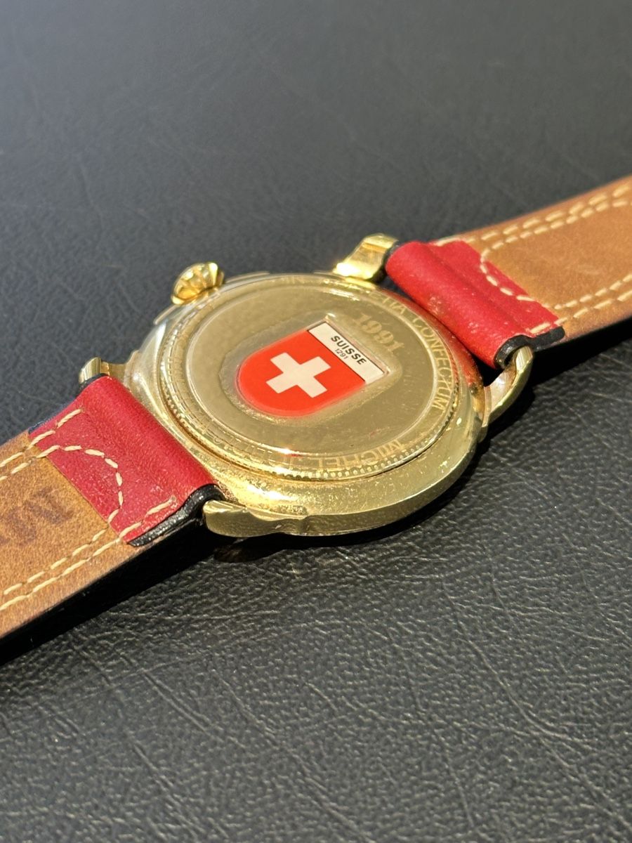 Michel Jordi Orologi: Michel Jordi mit Edelweiss-Lederband – Usato da Zürich venduto da Linden-Uhren 5
