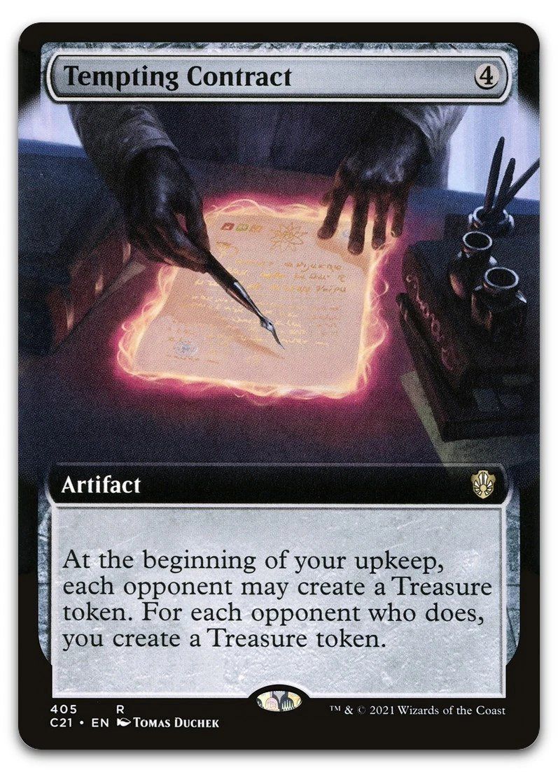 Magic The Gathering Sammelbilder & Trading cards: Tempting Contract - Extended Art - MtG - EN – Gebraucht aus Bolligen von Gurkenfeld