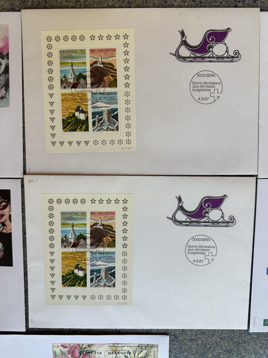 Tutti i francobolli: Schweiz - Block FDC - 9 Stück selten – Usato da Schmitten / FR venduto da Samsara169 3