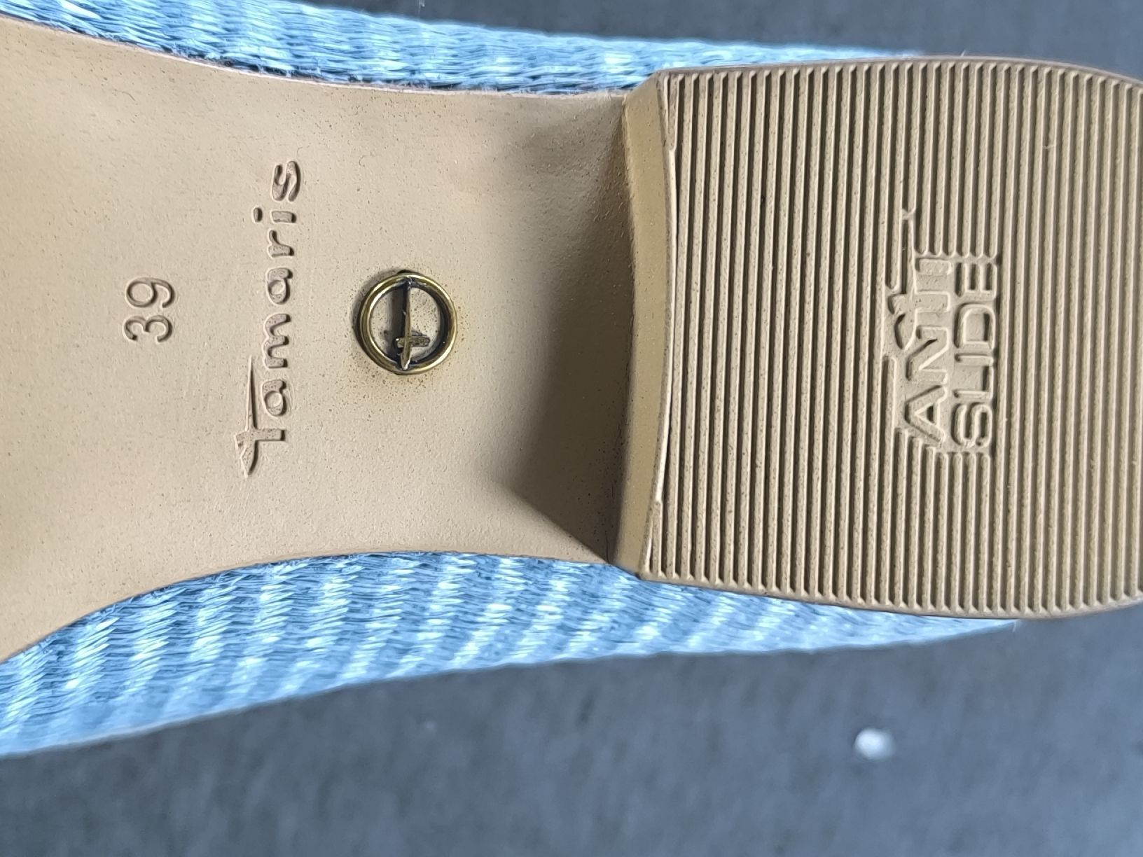 Tamaris Scarpe da donna: Neue Tamaris Slipper,blau,39 – Nuovo e nell'imballaggio originale da Schaffhausen venduto da gab_v5qf 2
