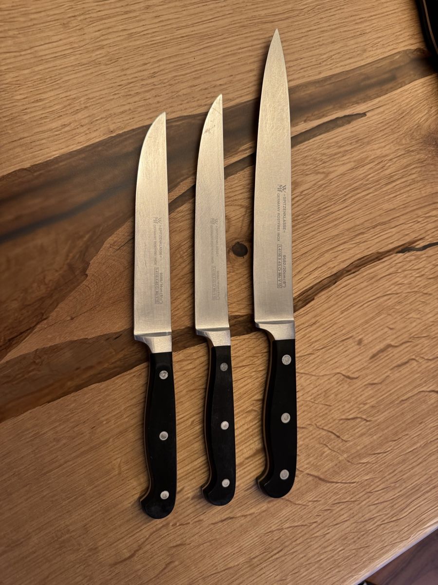 WMF Coltelli: WMF Spitzenklasse Plus Messerset, 3-teilig – Usato da Koblenz venduto da Newfarmer