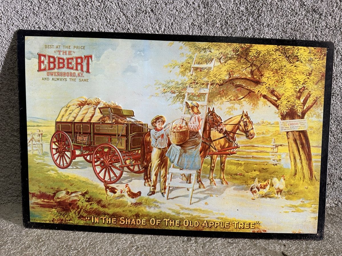 Insegne: Ebbert kutsche ernte pferde Werbung Reklame  – Usato da Reinach AG venduto da rares75