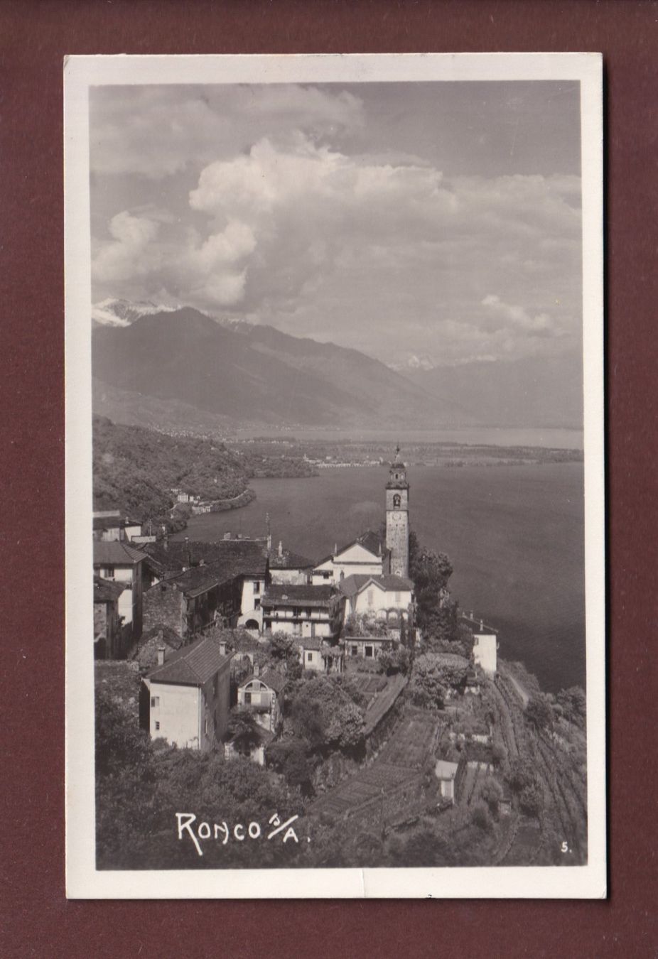 Ansichtskarten: RONCO - 1933 // pli // – Gebraucht aus Pully von nicecards