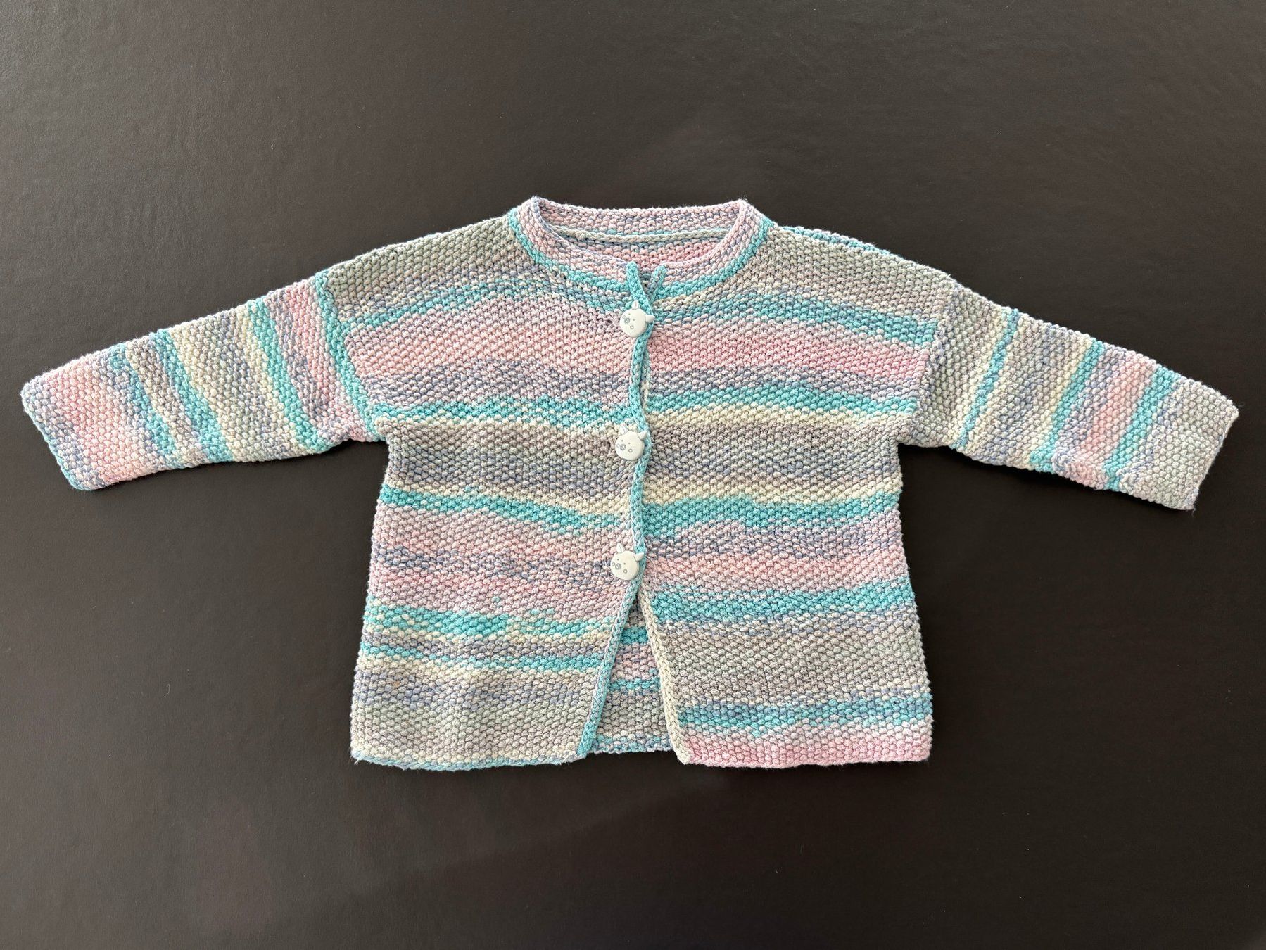 Giacche & Cappotti: Mädchen Strickjacke / Jäckchen handgestrickt Gr. 98 – Usato da Zollikon venduto da Krenapf 2