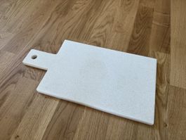 Schneidebrett aus weissem Stein Marmor Griff selten gebrauch