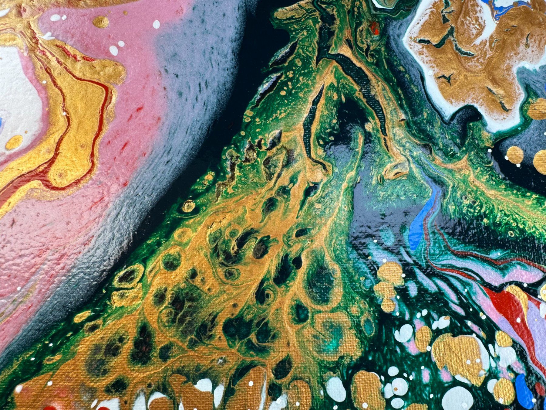 Gemälde: Acryl-Flüssigmalerei, rechteckig – Gebraucht aus Schlieren von MayaSheng1983 1