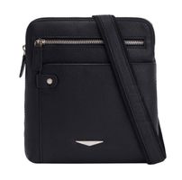 Teseo-Ledertasche - Schwarz